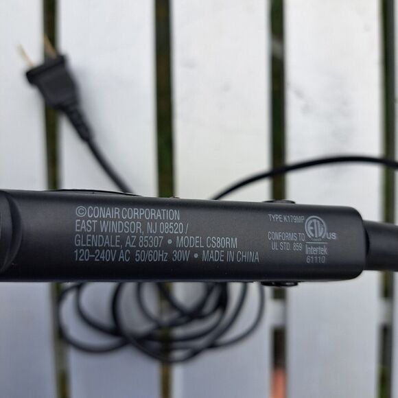 CONAIR MINIPRO CERAMIC FLAT IRON HAIR STRAIGHTENER BLACK 1/2" COMPACT TRAVEL - Picture 3 of 5